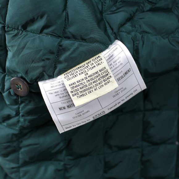 Eddie Bauer Insulated Goose Down Green Velour Hooded Parka Coat L Hunting Jacket - Picture 7 of 7
